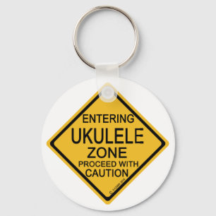 Entering Ukulele Zone Key Ring