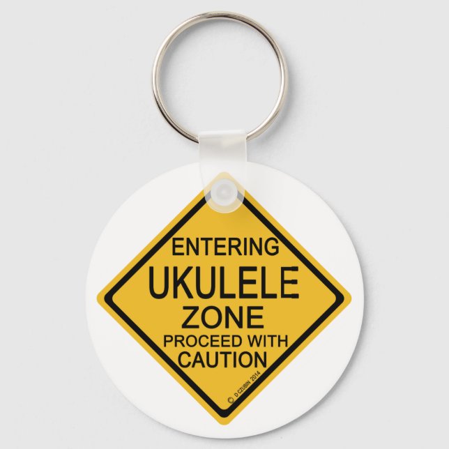 Entering Ukulele Zone Key Ring (Front)