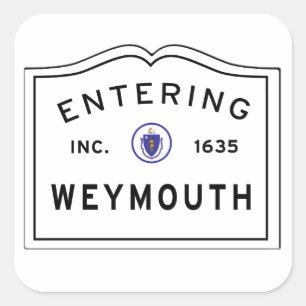 Entering Weymouth MA Square Sticker