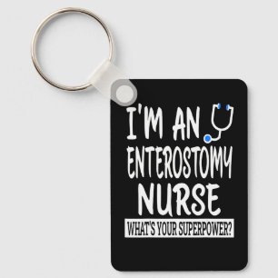 Enterostomy Nurse  Nursing School & Medical Design Key Ring