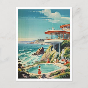 Entertaining at the Overlook House California Postcard