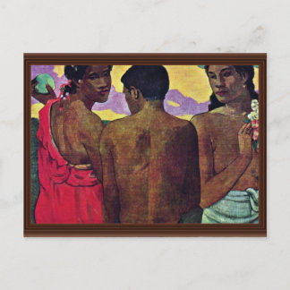 Entertainment In Tahiti By Gauguin Paul Postcard