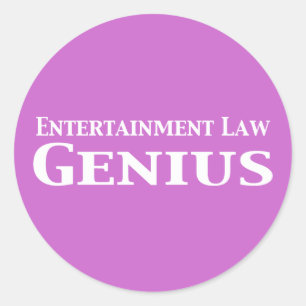 Entertainment Law Genius Gifts Classic Round Sticker