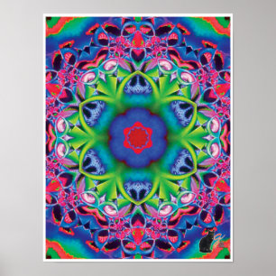 Enthral Kinetic Collage Kaleidoscope Poster