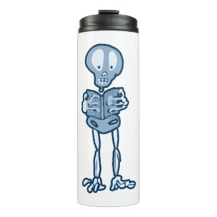 Enthraled Ethan Literary Skeleton with Book Thermal Tumbler