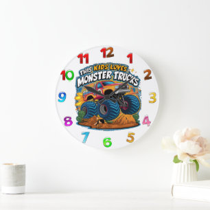 Enthralled by the Roar Large Clock