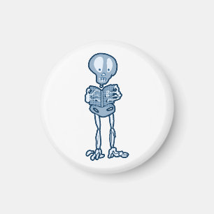 Enthralled Ethan Literary Skeleton with Book Magnet