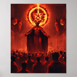Enthralling Darkness: The Hypnotic Gaze of Satan Poster