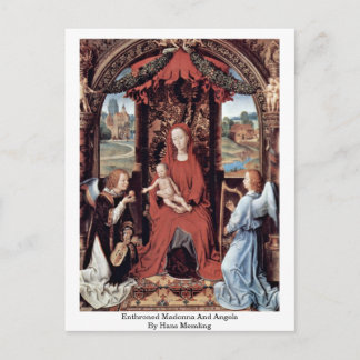 Enthroned Madonna And Angels By Hans Memling Postcard