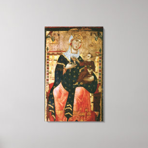 Enthroned Madonna and Child, c.1260 Canvas Print