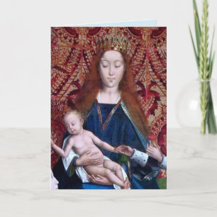 Enthroned Madonna and Child (detail; M 070) Card