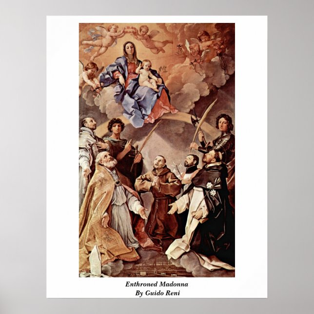 Enthroned Madonna By Guido Reni Poster (Front)