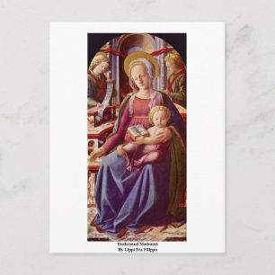 Enthroned Madonna By Lippi Fra Filippo Postcard