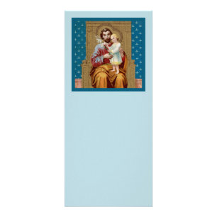 Enthroned St. Joseph with Toddler Christ Child Rack Card