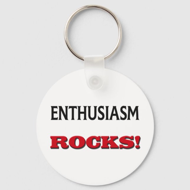 Enthusiasm Rocks Key Ring (Front)