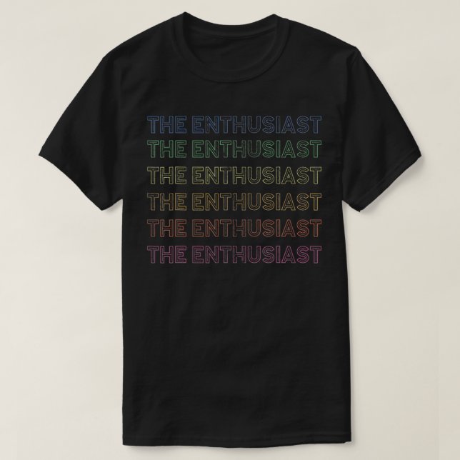 Enthusiast Enneagram 7 Epicure Repeating Rainbow D T-Shirt (Design Front)