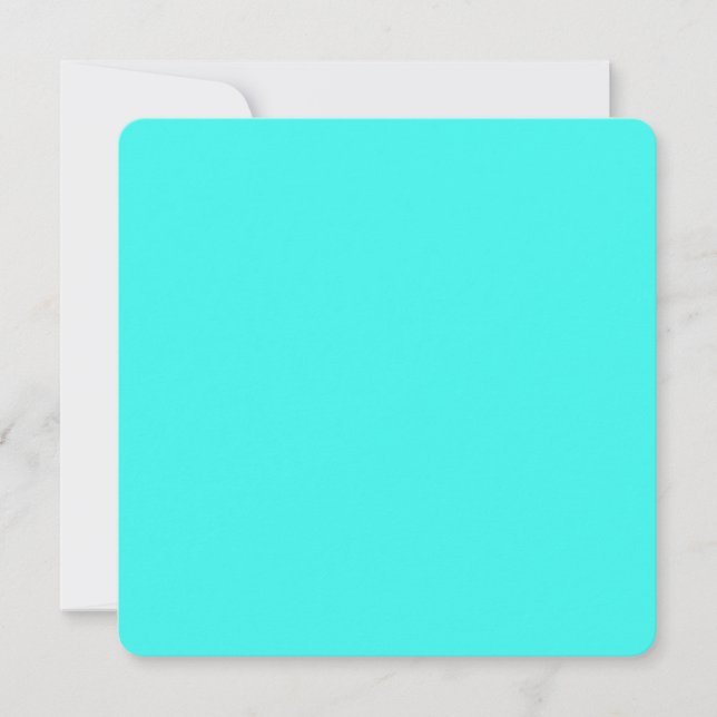 Enthusiastic Aqua Blue Turquoise Colour (Front)