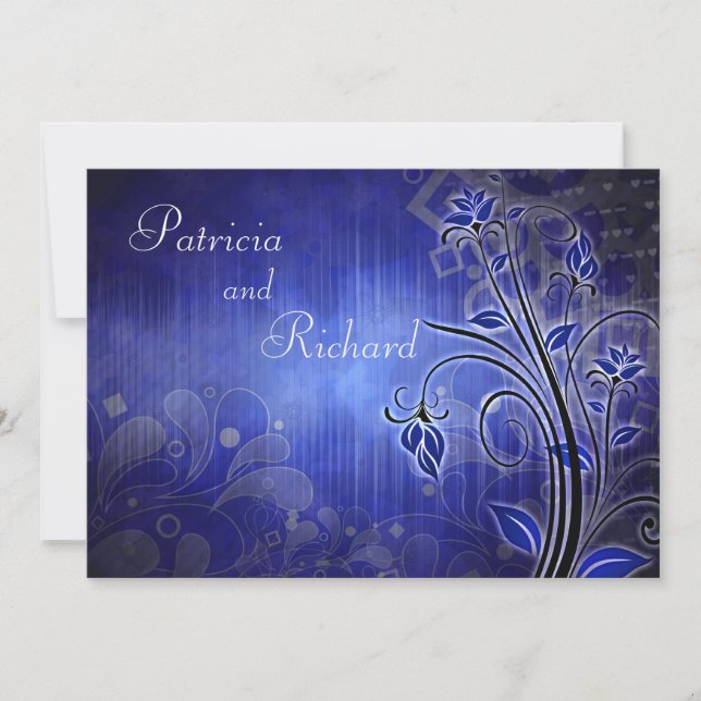 Enthusiastic Blue - Anniversary Invitation (Front)