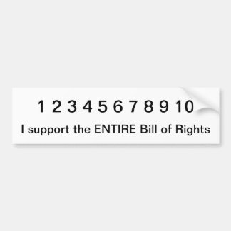 Entire Bill of Rights Bumper Sticker