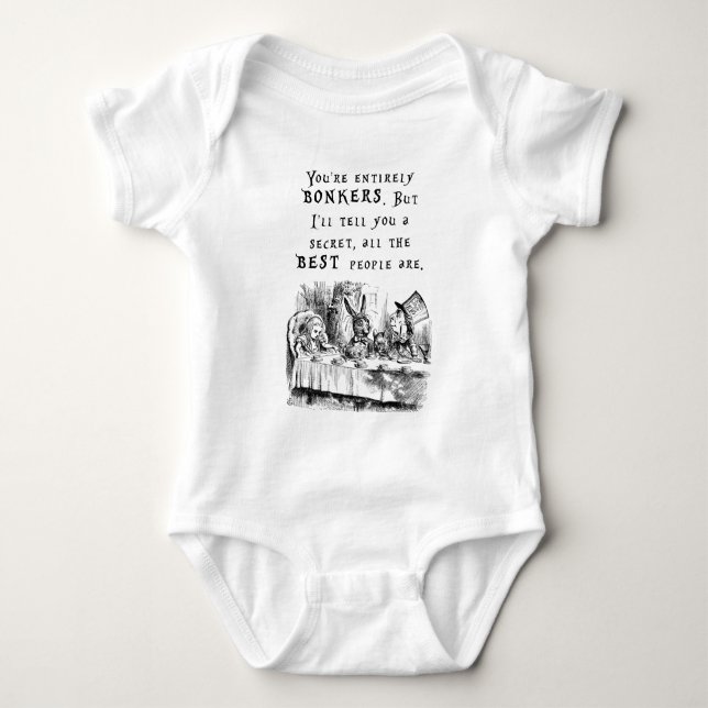 entirely bonkers A4 Baby Bodysuit (Front)