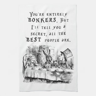 entirely bonkers A4 Tea Towel