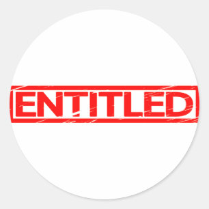Entitled Stamp Classic Round Sticker