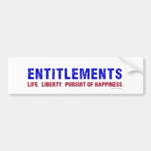Entitlements Bumper Sticker
