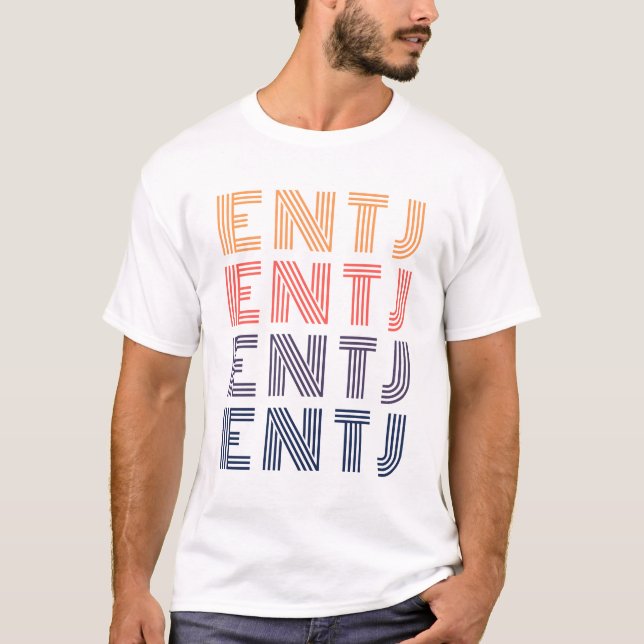 ENTJ MBTI - Commander Personality - Myers-Briggs T T-Shirt (Front)
