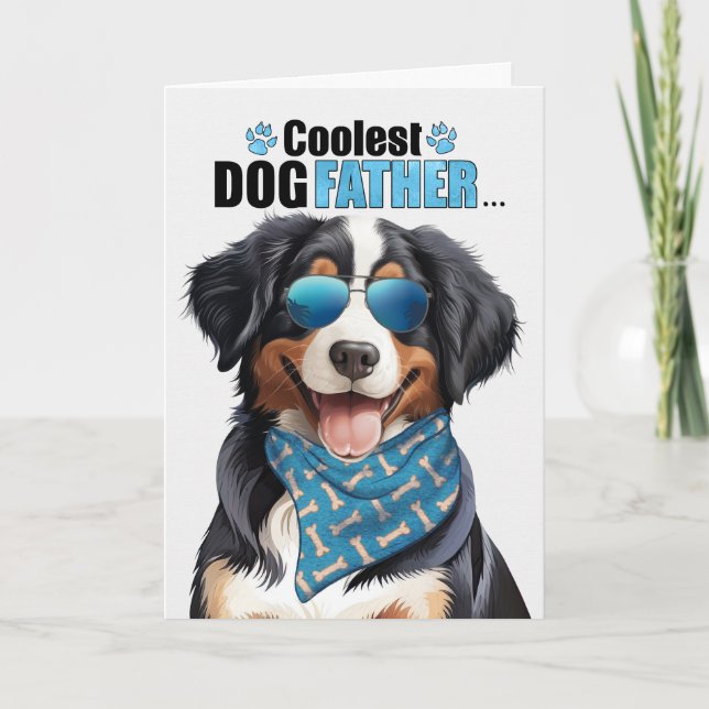 Entlebucher Mountain Dog Coolest Dad Father's Day Holiday Card (Front)