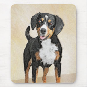 Entlebucher Mountain Dog Painting - Original Art Mouse Mat