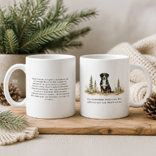 Entlebucher Mountain Dog Watercolor Breed Quote Coffee Mug