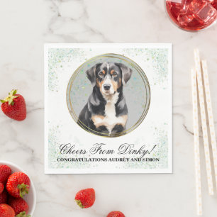 Entlebucher Mountain Dog Wedding Photo Napkins