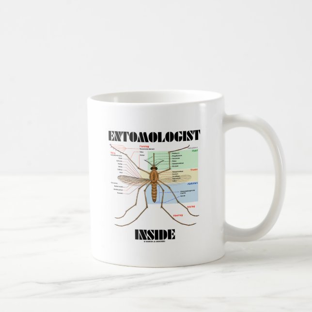 Entomologist Inside (Mosquito Anatomy) Coffee Mug (Right)