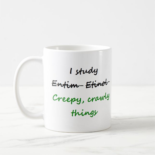 entomology creepy crawly things coffee mug (Left)