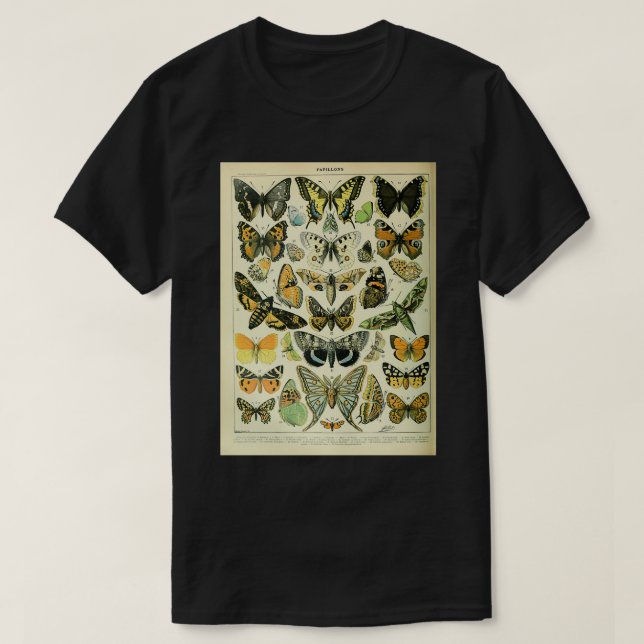 Entomology Vintage Illustration by Adolphe Millot T-Shirt (Design Front)