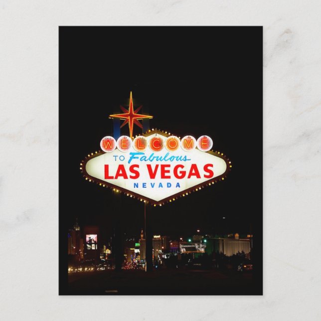 Entra Vegas Iluminado Postcard (Front)