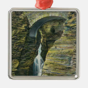 Entrance Cascade and Sentry Bridge View Metal Tree Decoration