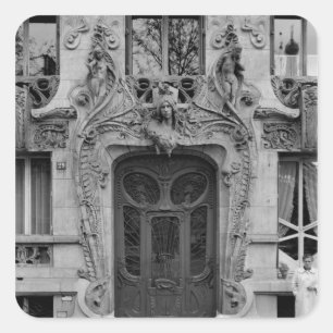 Entrance door to the apartments 2 square sticker