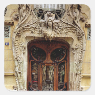 Entrance door to the apartments square sticker