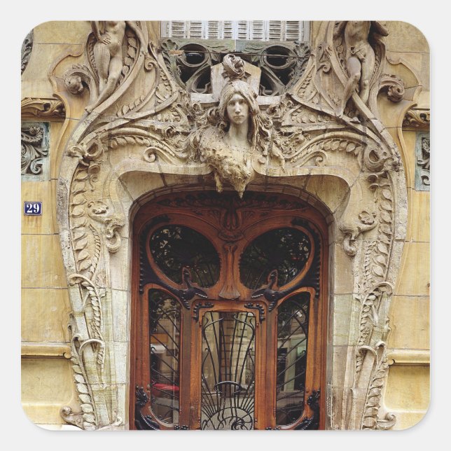 Entrance door to the apartments square sticker (Front)