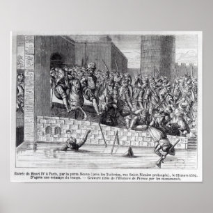 Entrance of Henri IV  into Paris Poster