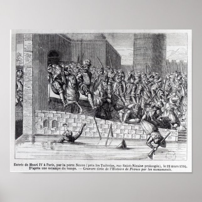 Entrance of Henri IV  into Paris Poster (Front)