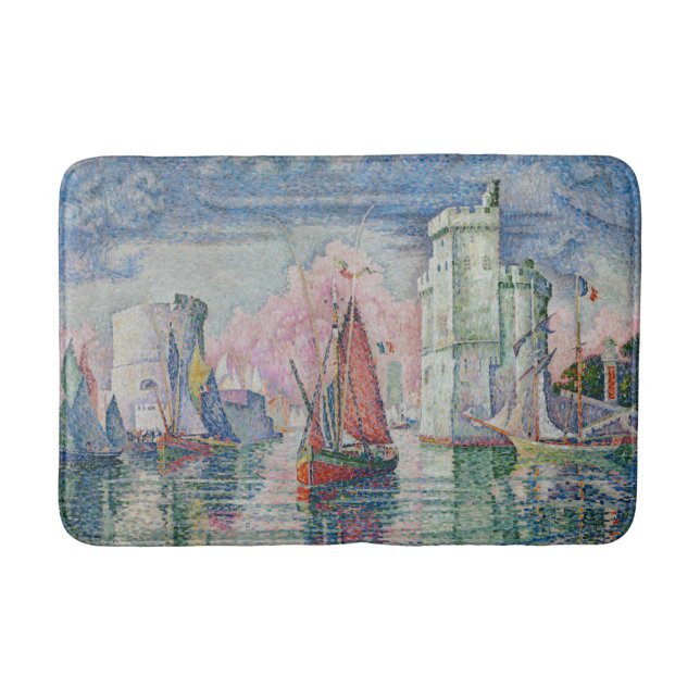 Entrance of La Rochelle Harbour, Paul Signac Bath Mat (Front)