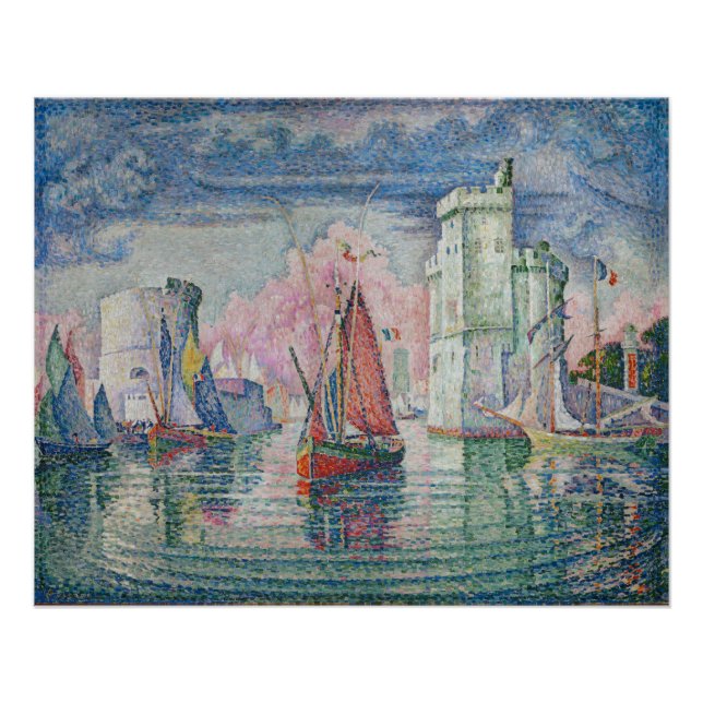 Entrance of La Rochelle Harbour, Paul Signac Poster (Front)