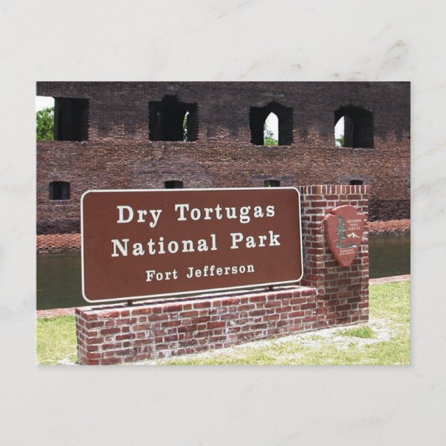 Entrance Sign, Dry Tortugas National Park Postcard (Front)