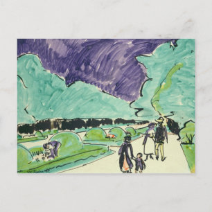 Entrance to a large garden in Dresden, 1905 Postcard