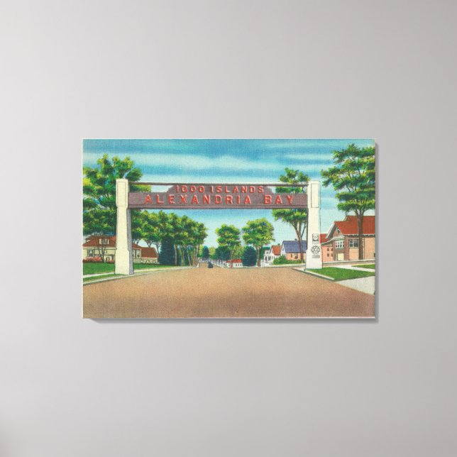 Entrance to Alexandria Bay View Canvas Print (Front)