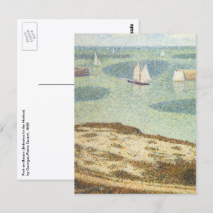 Entrance to Harbour by Georges Seurat, Vintage Art Postcard