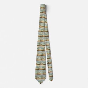 Entrance to Harbour by Georges Seurat, Vintage Art Tie