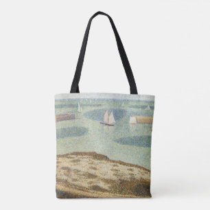 Entrance to Harbour by Georges Seurat, Vintage Art Tote Bag